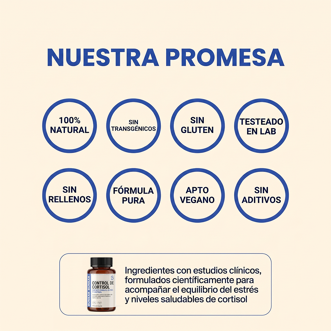 BUNEAR CONTROL DE CORTISOL — SOPORTE PARA EL ESTRÉS Y CORTISOL
