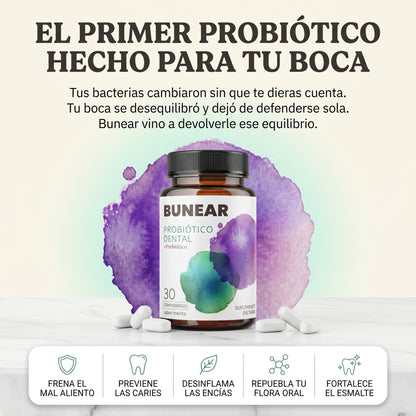Bunear Probiótico Dental + Prebiótico — Sabor Menta