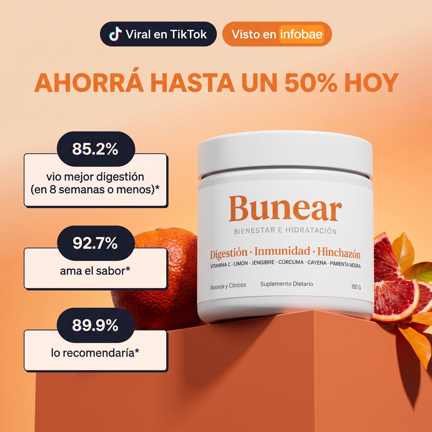 Bunear Bienestar e Hidratación — Digestión, Inmunidad e Hinchazón