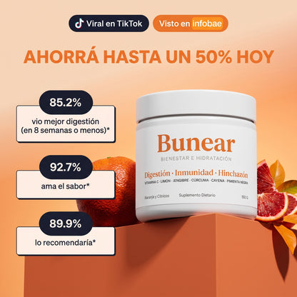 Bunear Bienestar e Hidratación — Digestión, Inmunidad e Hinchazón