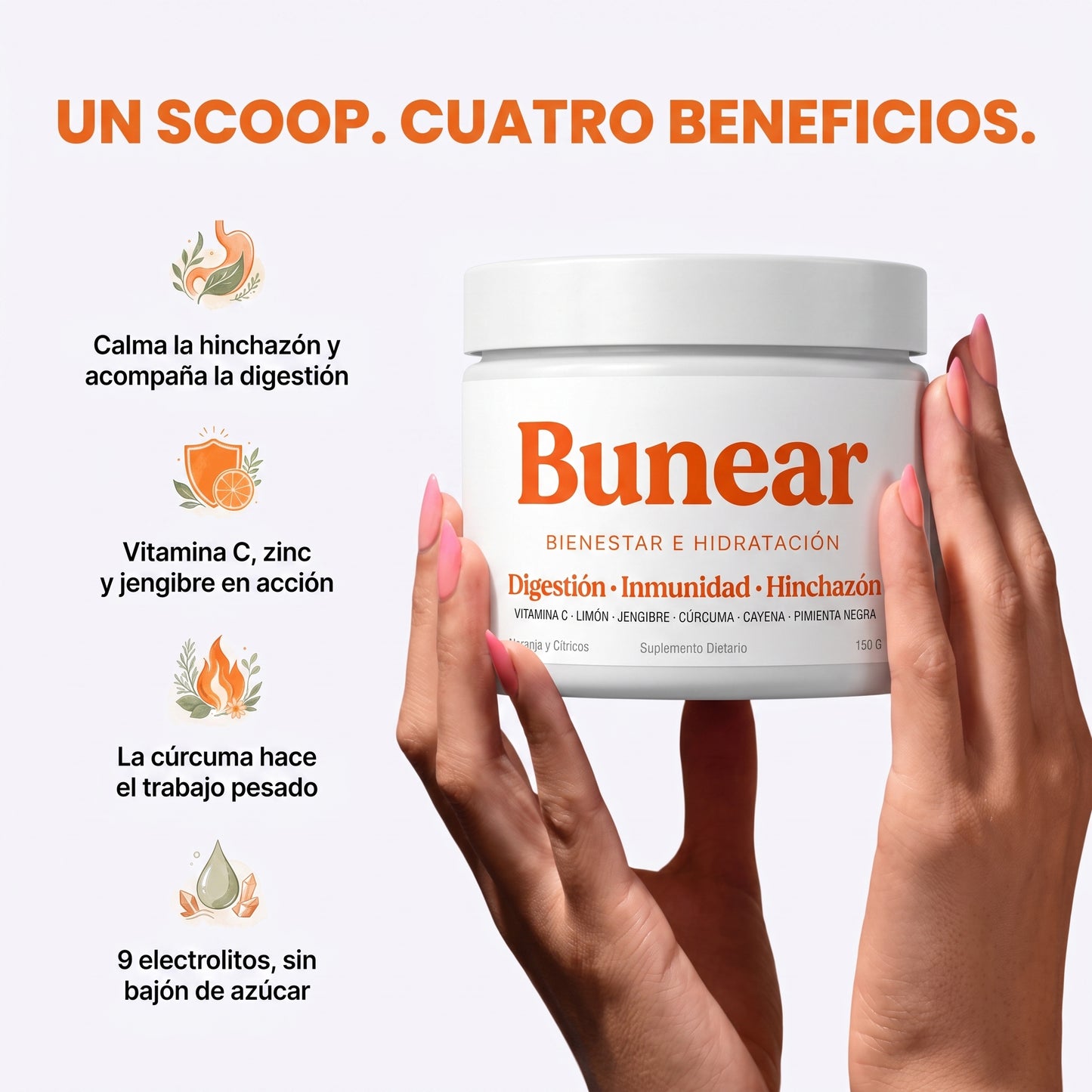 Bunear Bienestar e Hidratación — Digestión, Inmunidad e Hinchazón