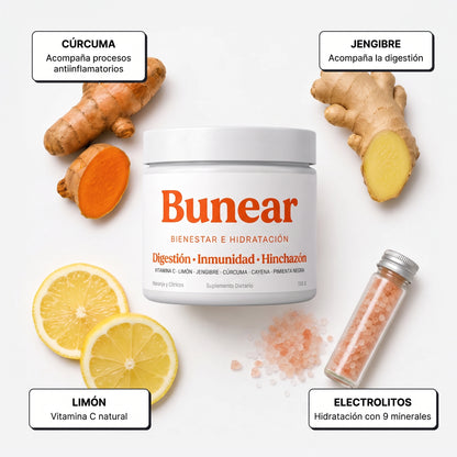 Bunear Bienestar e Hidratación — Digestión, Inmunidad e Hinchazón