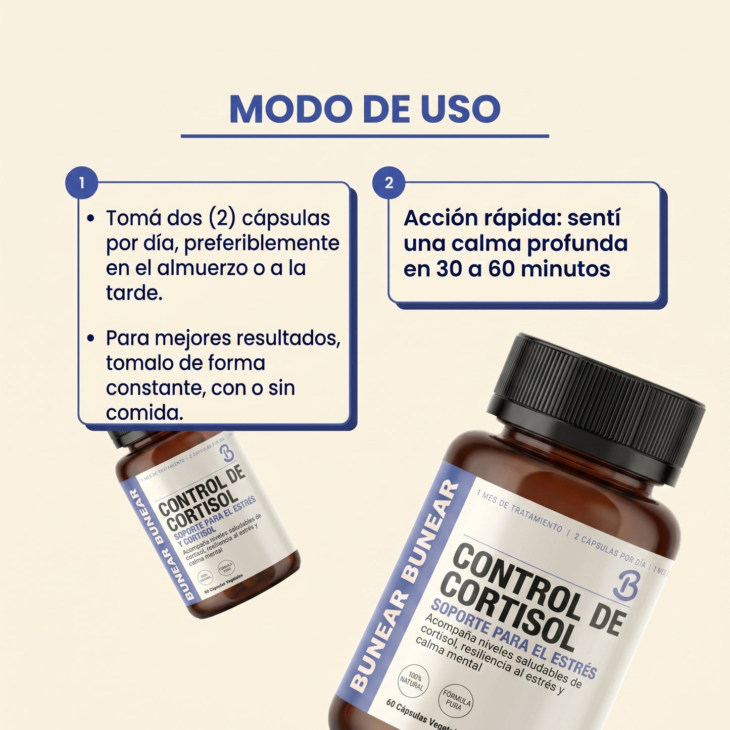 BUNEAR CONTROL DE CORTISOL — SOPORTE PARA EL ESTRÉS Y CORTISOL
