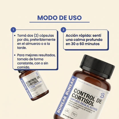 BUNEAR CONTROL DE CORTISOL — SOPORTE PARA EL ESTRÉS Y CORTISOL